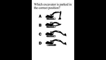Which excavator is parked in the correct position? lets see!