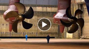 Advanced Azipod propulsion system. How giant ship propellers are manufactured. Unbelievable