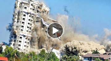Amazing Construction Demolitions With Industrial Explosives ! Bridges & Building Demolition Video...