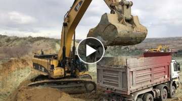 Caterpillar 385C Excavator Loading Trucks With Three Passes - Sotiriadis/Labrianidis Mining Works