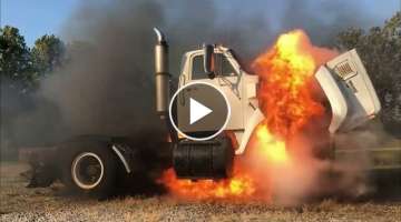 Runaway Diesel and Engine Explosions caught on video!