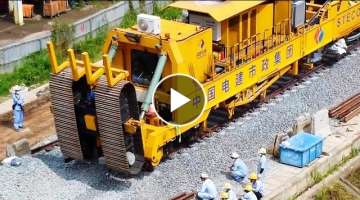 Memories of Track Laying Machine during Installation of Fast Train Rails