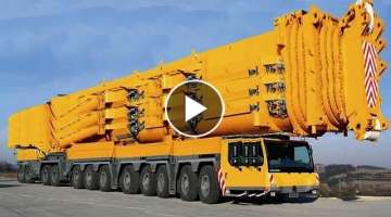 Top 4 Extreme Dangerous Biggest Crane Trucks In The World- Biggest Heavy Equipment Machines Worki...