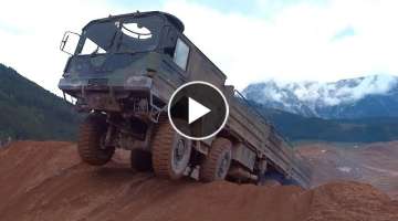 Potential of powerful military trucks off road!!! Drive off road in trucks!!!