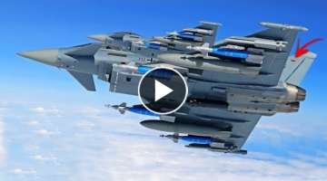 Stylish and Aggressive Eurofighter Typhoon fighter armed with GBU-48 laser guided bomb