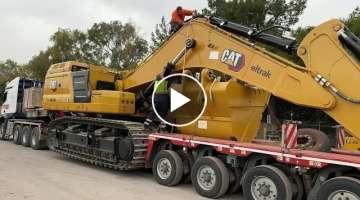 Receive&Transport A Brand New Caterpillar 374 Excavator From Eltrak To Papaioannou Group Faciliti...