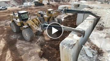 Caterpillar 993K - The Biggest Wheel Loader Working In Marble Quarry Worldwide - Danae Marble Qua...
